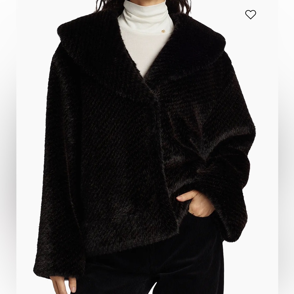 Annie Bing Faux Fur Shawl Collar Jacket - Mint Condition